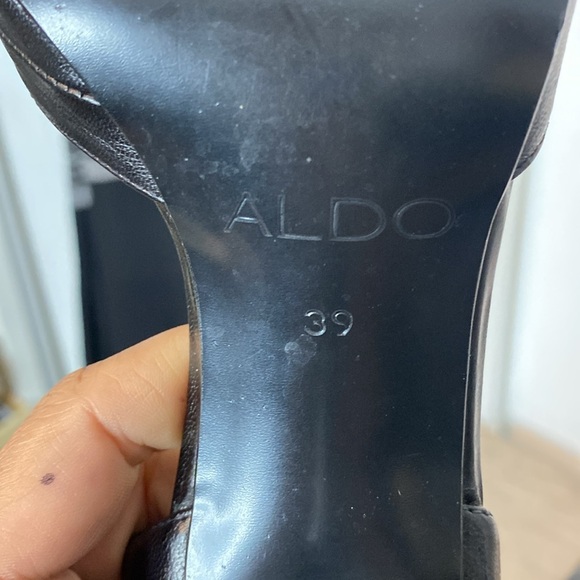 Aldo | Sleek Black Pointed Leather Kitten Heels - US 8 / EU39 - Picture 5 of 5